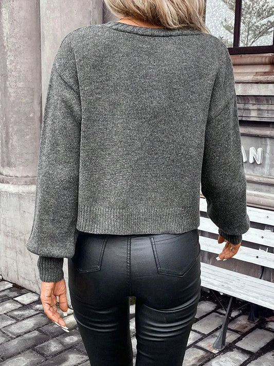 Women's Elegant Knit Button Cardigan - Stylish Women's Knitwear Sweater for Women