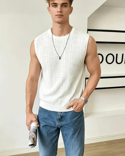Men's Sleeveless Knitted Vest