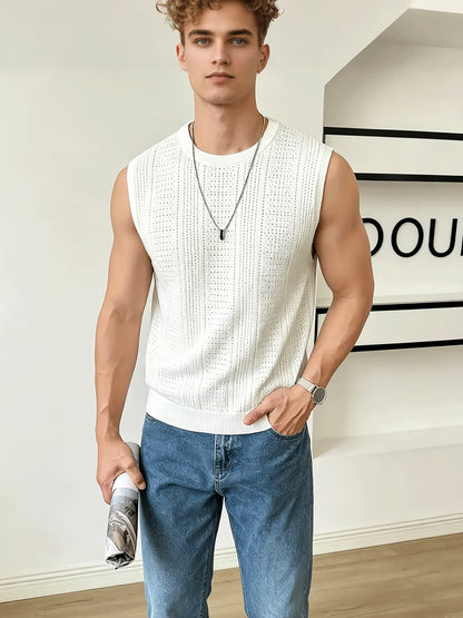 Men's Sleeveless Knitted Vest