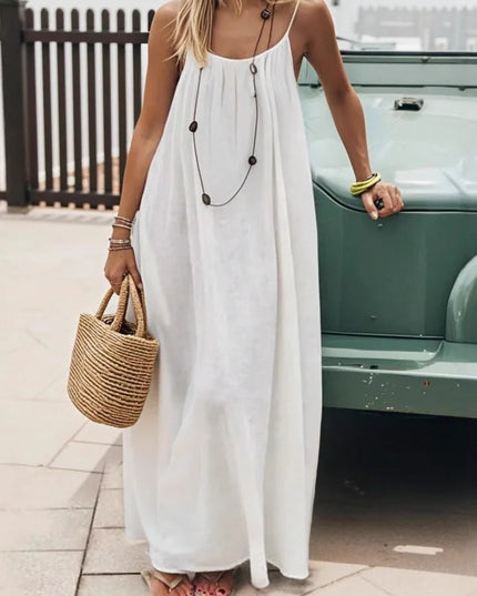 Women's Strapless Backless Long Loose Fit Maxi Dress