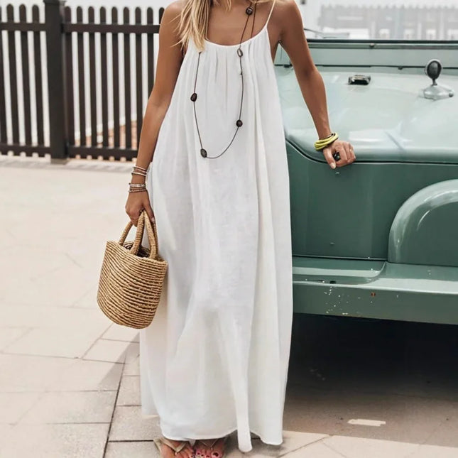 Women's Strapless Backless Long Loose Fit Maxi Dress
