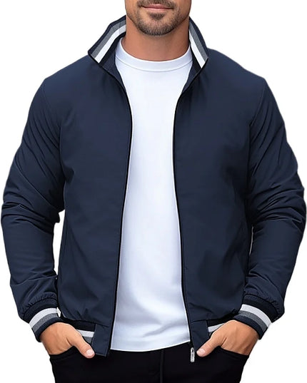 Men's Stand Collar Coat – Lightweight & Waterproof
