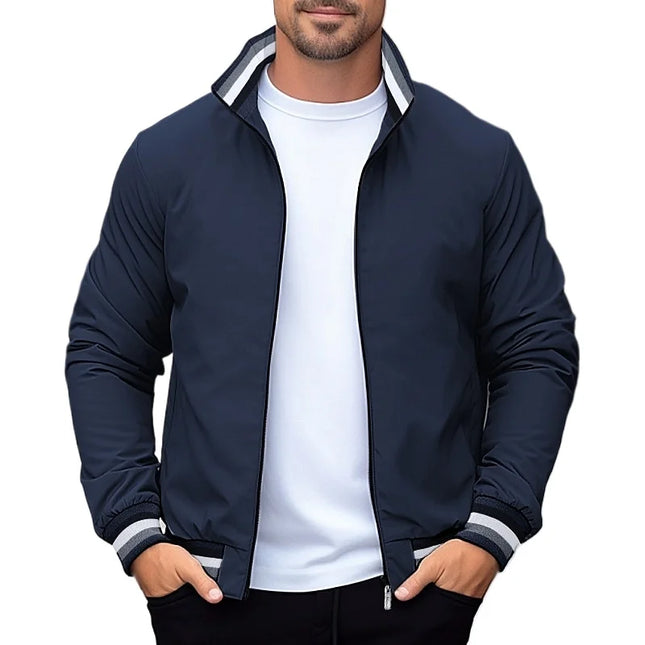 Men's Stand Collar Coat – Lightweight & Waterproof