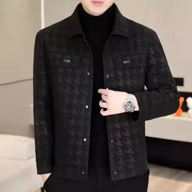 Men's Casual Square Collar Plaid Jacket - Stylish and Comfortable Outerwear