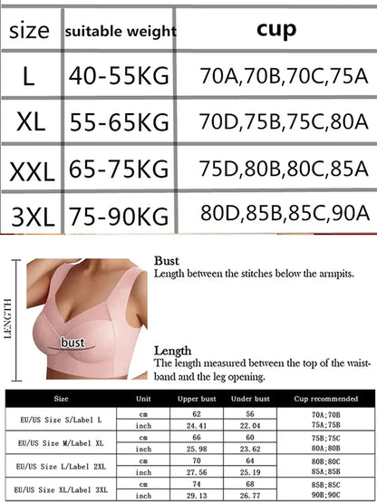 2-Pack Women’s Plus Size Lace Seamless Bras & Bralettes – Backless Wireless Support