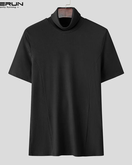 NCERUN Men's Turtleneck Slim Fit T-Shirt