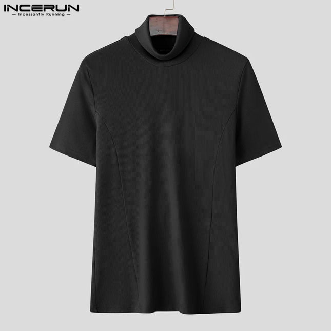 NCERUN Men's Turtleneck Slim Fit T-Shirt