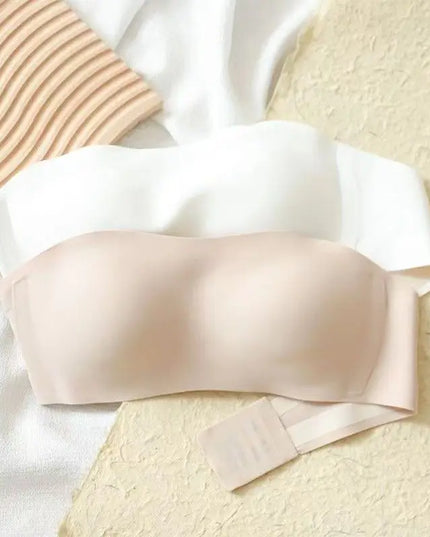 Seamless Strapless Tube Top Bra for Women – Thin Non-Slip Push-Up Design