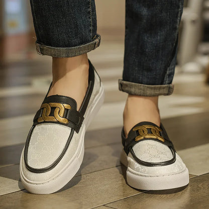 Men's Casual Low-Top Loafers - Slip-On Flat Shoes for Men