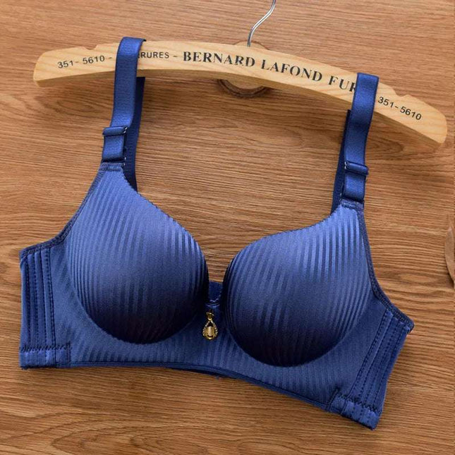 Women's Thickened Adjustable Push-Up Bra with No Steel Ring