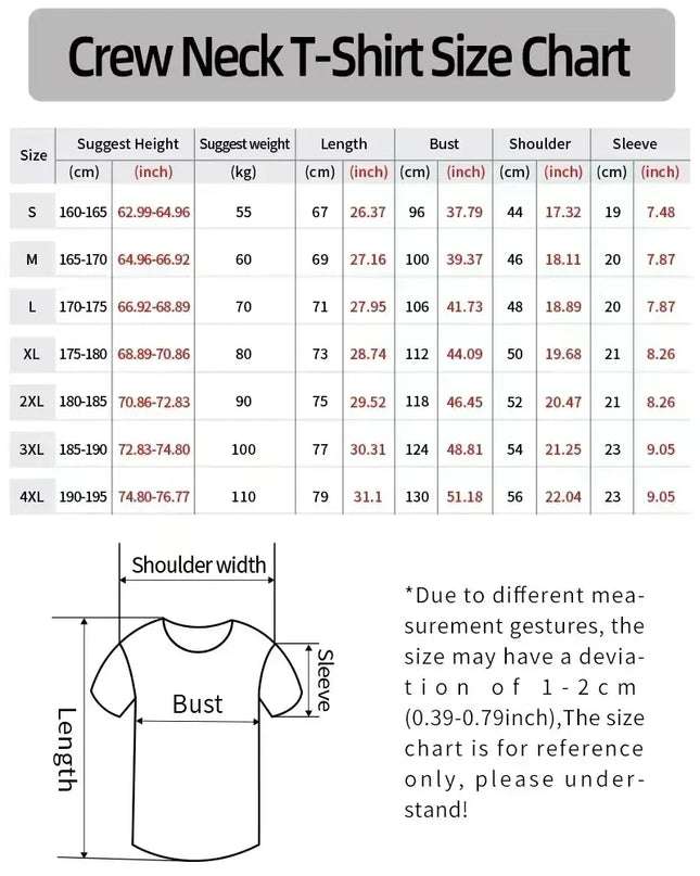 Men's Breathable Compass Pattern Printed T-Shirt