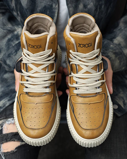 Men's High-Top Casual Faux Leather Boots