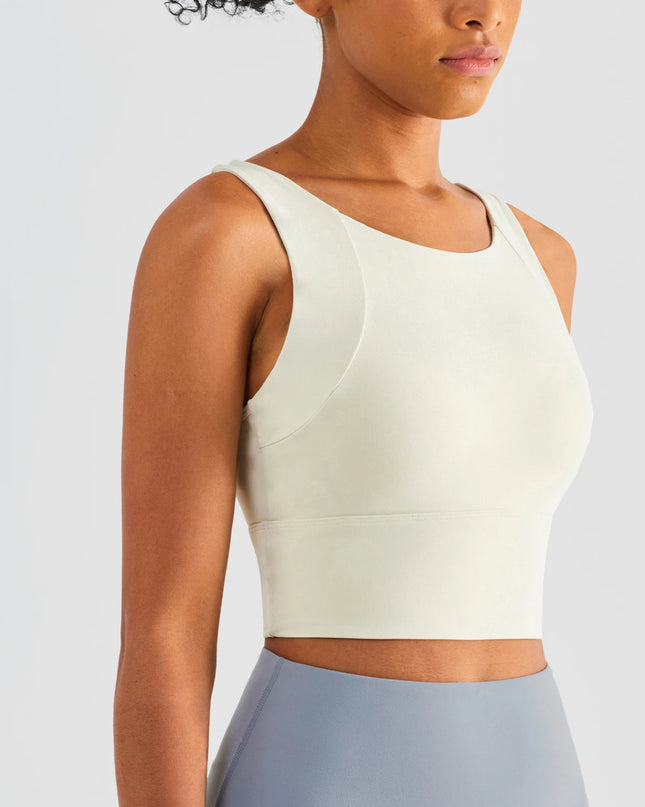 Nylon Women's Sports Bra - Stretchy Elastic Fitness Top - Various Colors