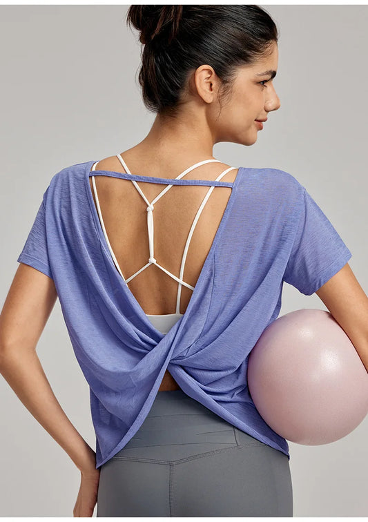 Women's Lightweight Loose-Fit Breathable Sheer Mesh Top