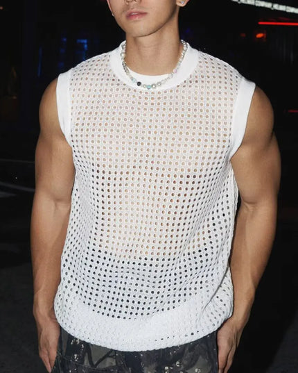 Men's Transparent Knitted Breathable Vest
