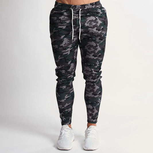 Men's Slim Fit Camo Joggers with Drawstring Waist – Stylish & Comfortable Activewear
