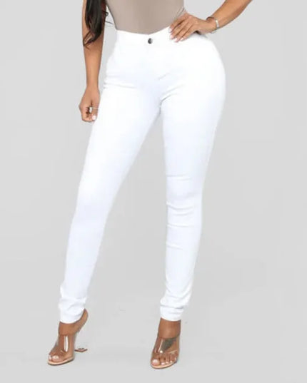 Women's High Waist Stretch Skinny Jeans - Slim Fit Denim Pants for Women
