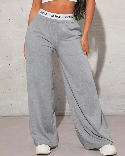 Women's High-Waisted Wide-Leg Vintage Sweatpants