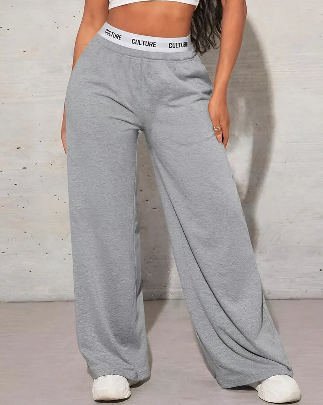 Women's High-Waisted Wide-Leg Vintage Sweatpants