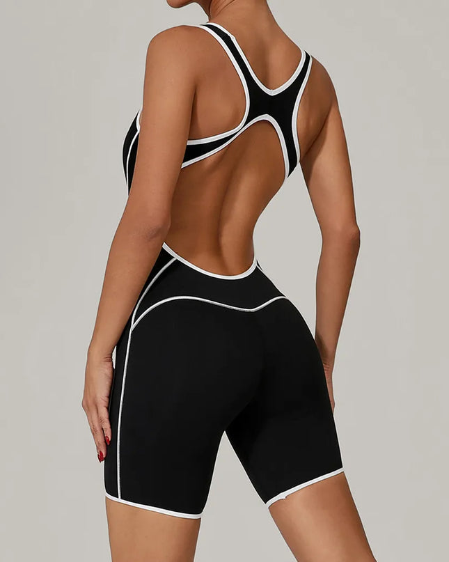 Women's One-Piece Jumpsuit - Slim Fit and Flared Style