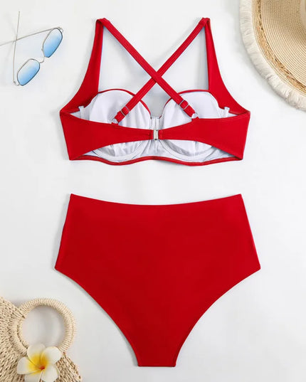 Women's Bikini Swimwear Set with Push-Up Support – Two-Piece Beachwear