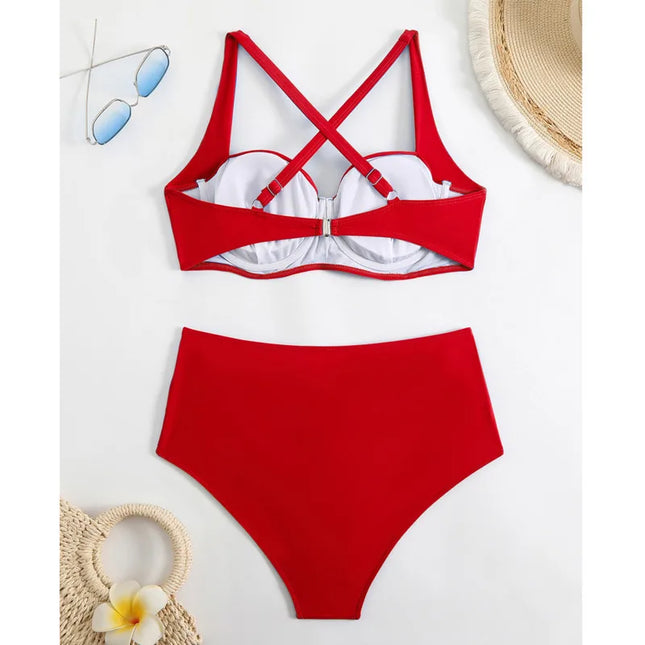 Women's Bikini Swimwear Set with Push-Up Support – Two-Piece Beachwear