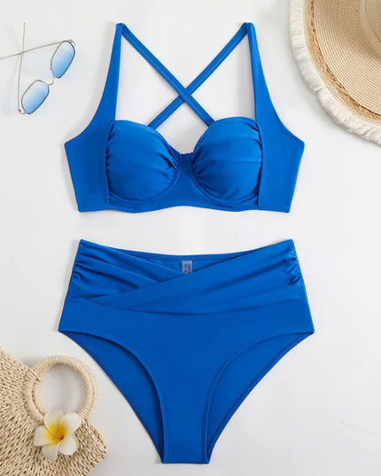 Women's Bikini Swimwear Set with Push-Up Support – Two-Piece Beachwear