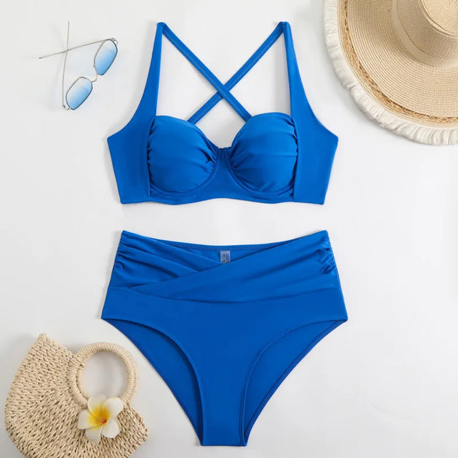 Women's Bikini Swimwear Set with Push-Up Support – Two-Piece Beachwear