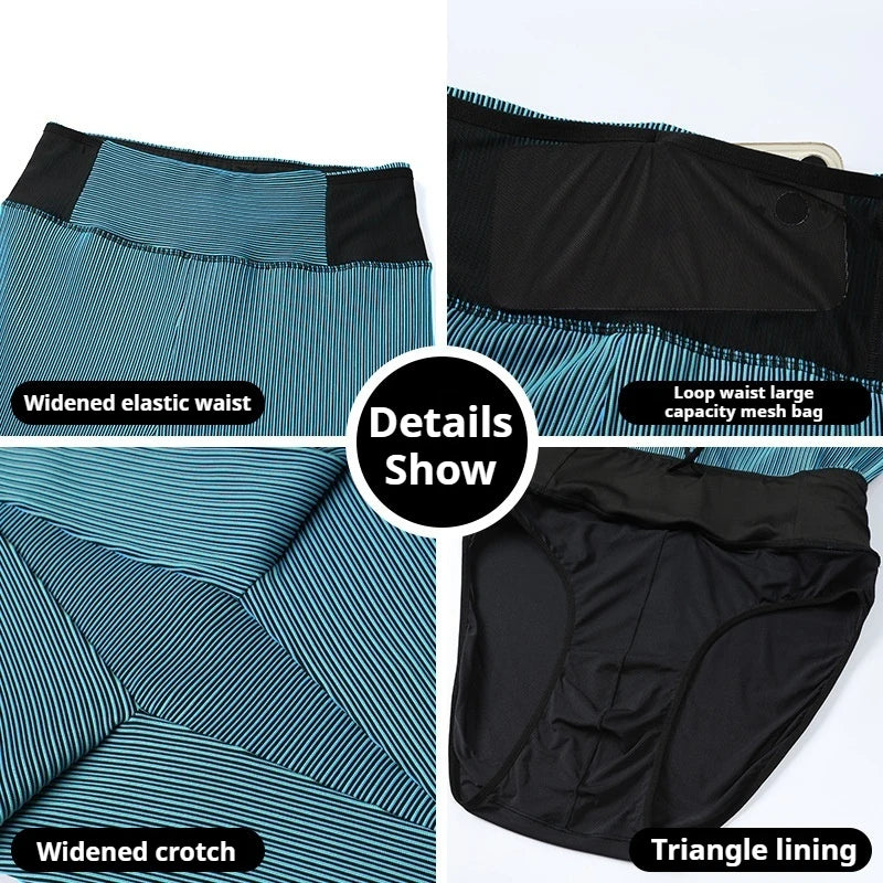 Men And Women's Quick-Dry Compression Running Shorts with Inner Liner and Mesh Waist Pocket