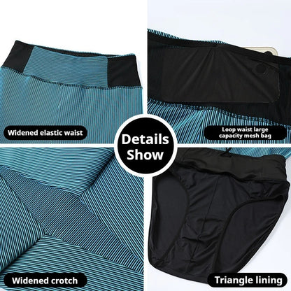 Men And Women's Quick-Dry Compression Running Shorts with Inner Liner and Mesh Waist Pocket