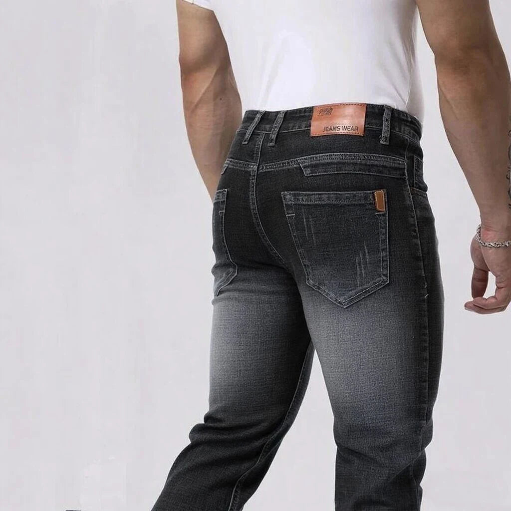 Men's Casual Straight Fit Stretch Denim Jeans - Classic & Comfortable Slim Fit Denim for Men