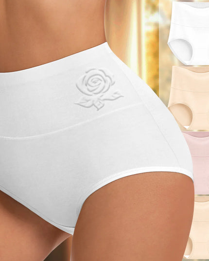 4-Pack Women's High-Waisted Tummy Control Panties | Comfortable Shaping Triangle Underwear Set
