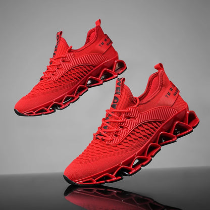 Men's Breathable Soft-Soled Lace-Up Sneakers - Comfortable & Lightweight Athletic Shoes for Men