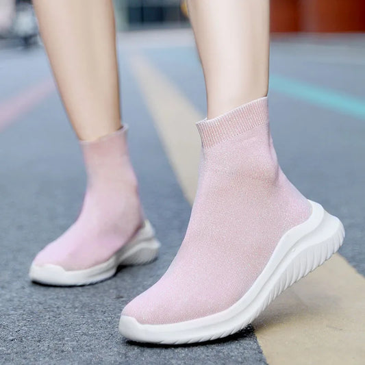 Breathable Mesh High-Top Sneakers for Men & Women