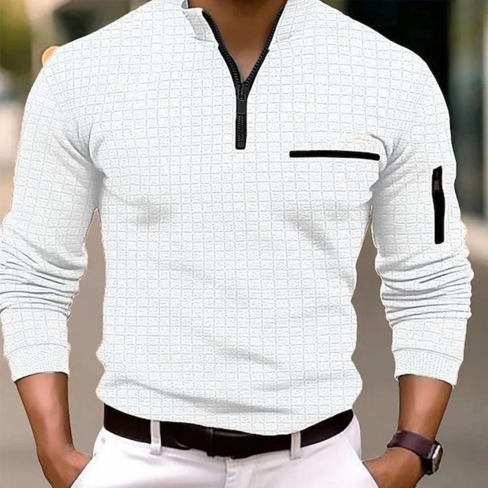 Men's Long Sleeve Jumper - Fashionable Casual Pullover