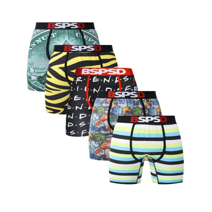 BPSD 5-Pack Men's Breathable Boxer Shorts Set