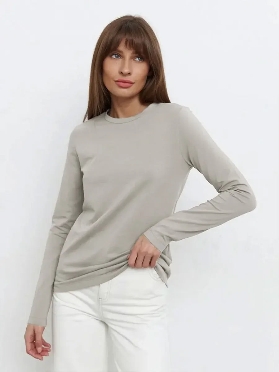 Losee Fit Long Sleeve Cotton Sweater for Women - Various Colors