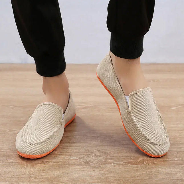 Men's Casual Canvas Loafers - Stylish Slip-On Shoes