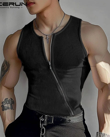 Incerun Men's Sleeveless Zipper Vest