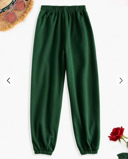 High-Waisted Women's Sweatpants with Stretch and Elastic Waist