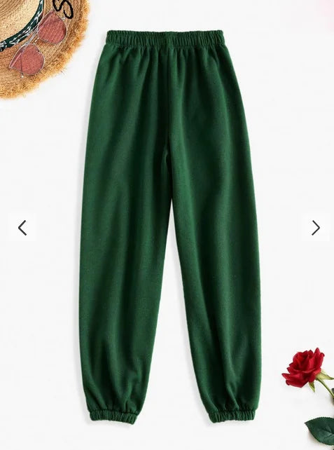 High-Waisted Women's Sweatpants with Stretch and Elastic Waist