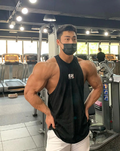Men's Cotton Fitness Vest - Breathable Gym Sleeveless Top for Optimal Performance