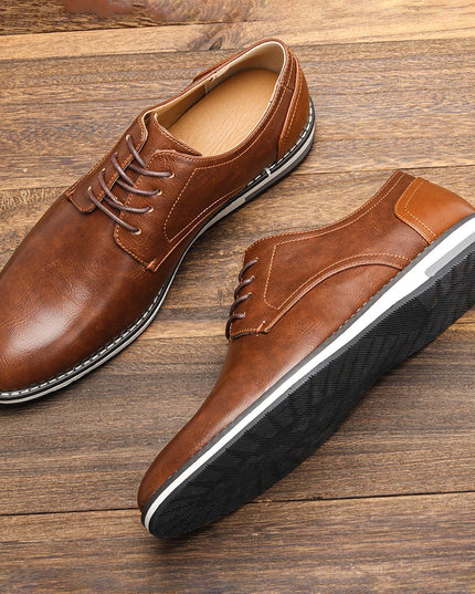 Men's Faux Leather Lace-Up Shoes