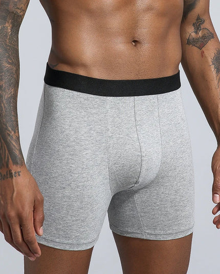 10-Pack Men’s Cotton Mid-Long Boxer Shorts – Comfortable & Breathable Underwear for Men