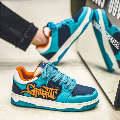 Men's Streetwear Hip Hop Style Sneakers – Trendy Urban Designer Shoes for Men