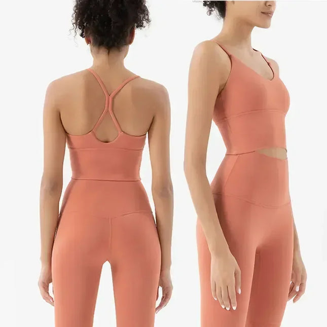 Women’s Gym Two-Piece Sports Bra and Leggings Set - Athletic Activewear Workout Outfit for Women