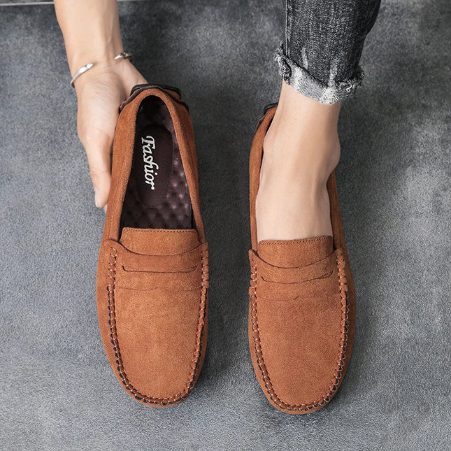 Men's Lightweight Suede Casual Slip-On Footwear