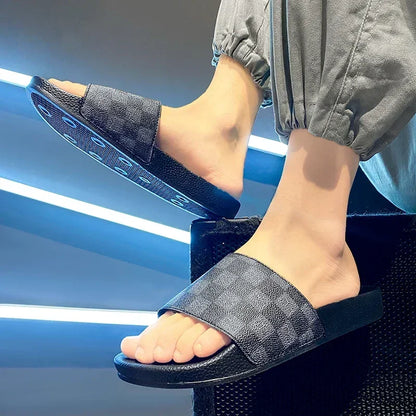 Men's Soft EVA Slide Sandals with Flat Bottoms