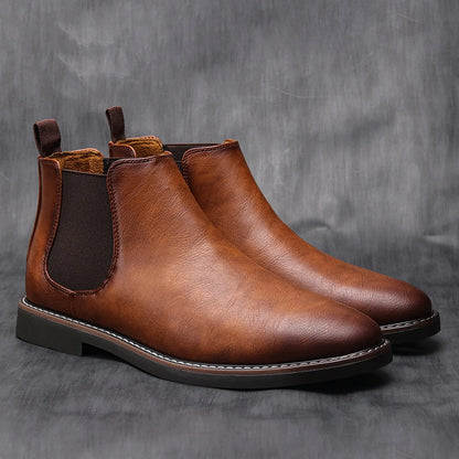 Retro Stylish Slip-On Boots for Men