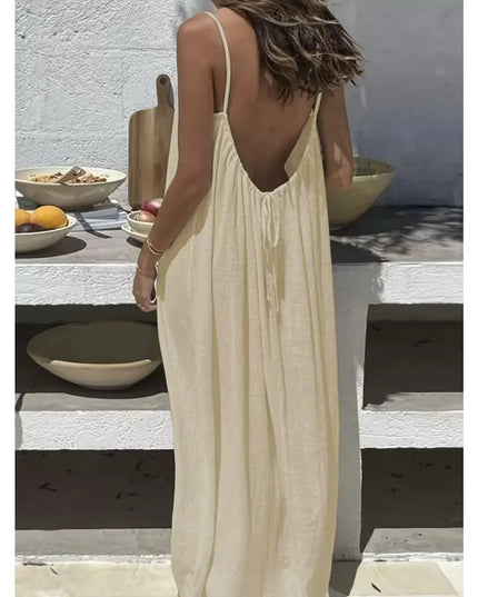 Women's Strapless Backless Long Loose Fit Maxi Dress